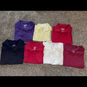 Girls school uniform polo bundle